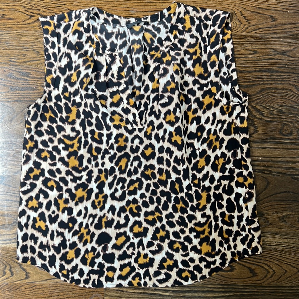 J Crew Leopard Print Top Size 10